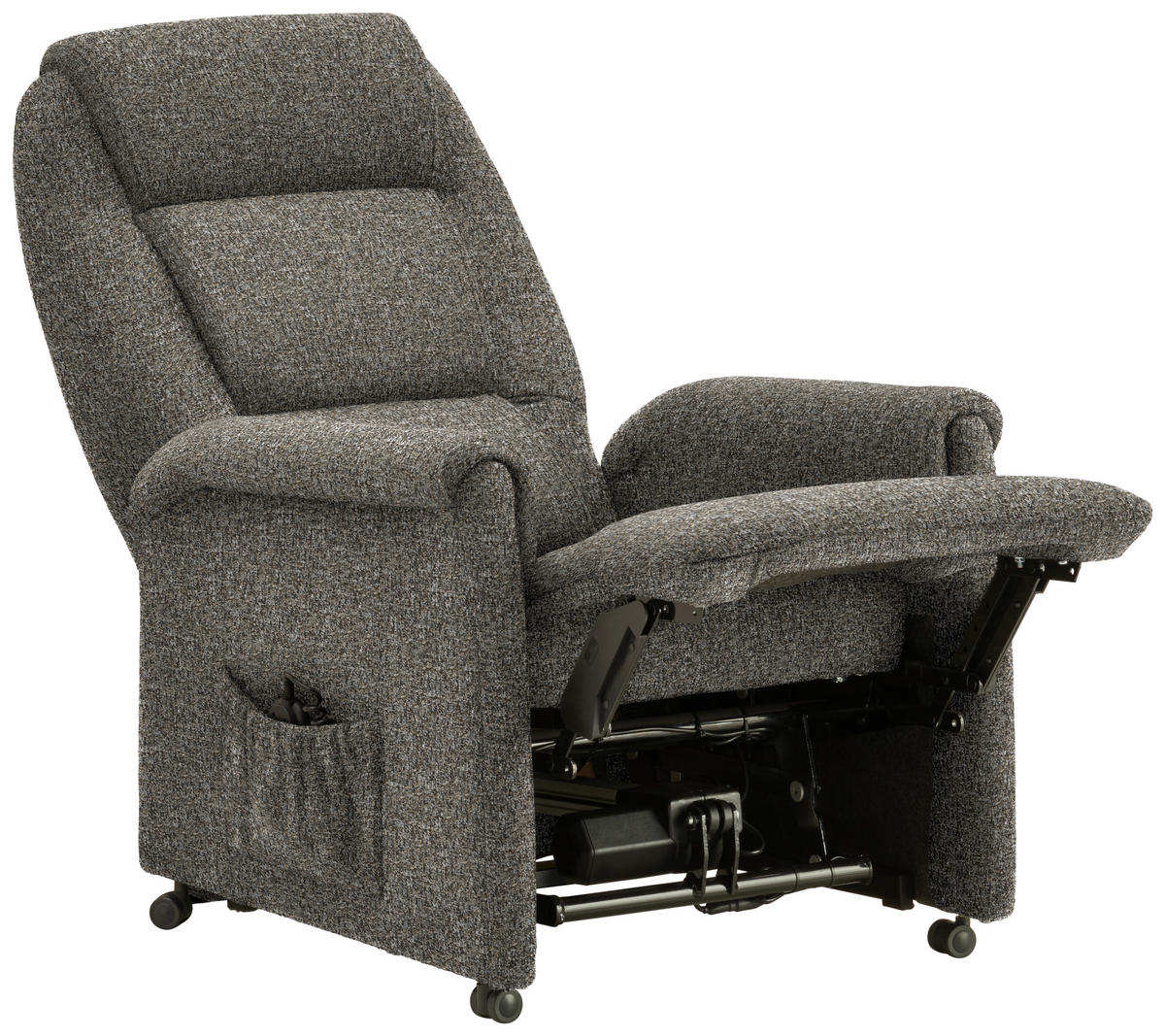 FERNSEHSESSEL in Flachgewebe Graubraun  - Graubraun/Schwarz, KONVENTIONELL, Kunststoff/Textil (69/105/82cm) - Himolla