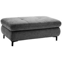 HOCKER Webstoff Anthrazit  - Anthrazit/Schwarz, KONVENTIONELL, Textil/Metall (129/49/64cm) - SetOne by Musterring