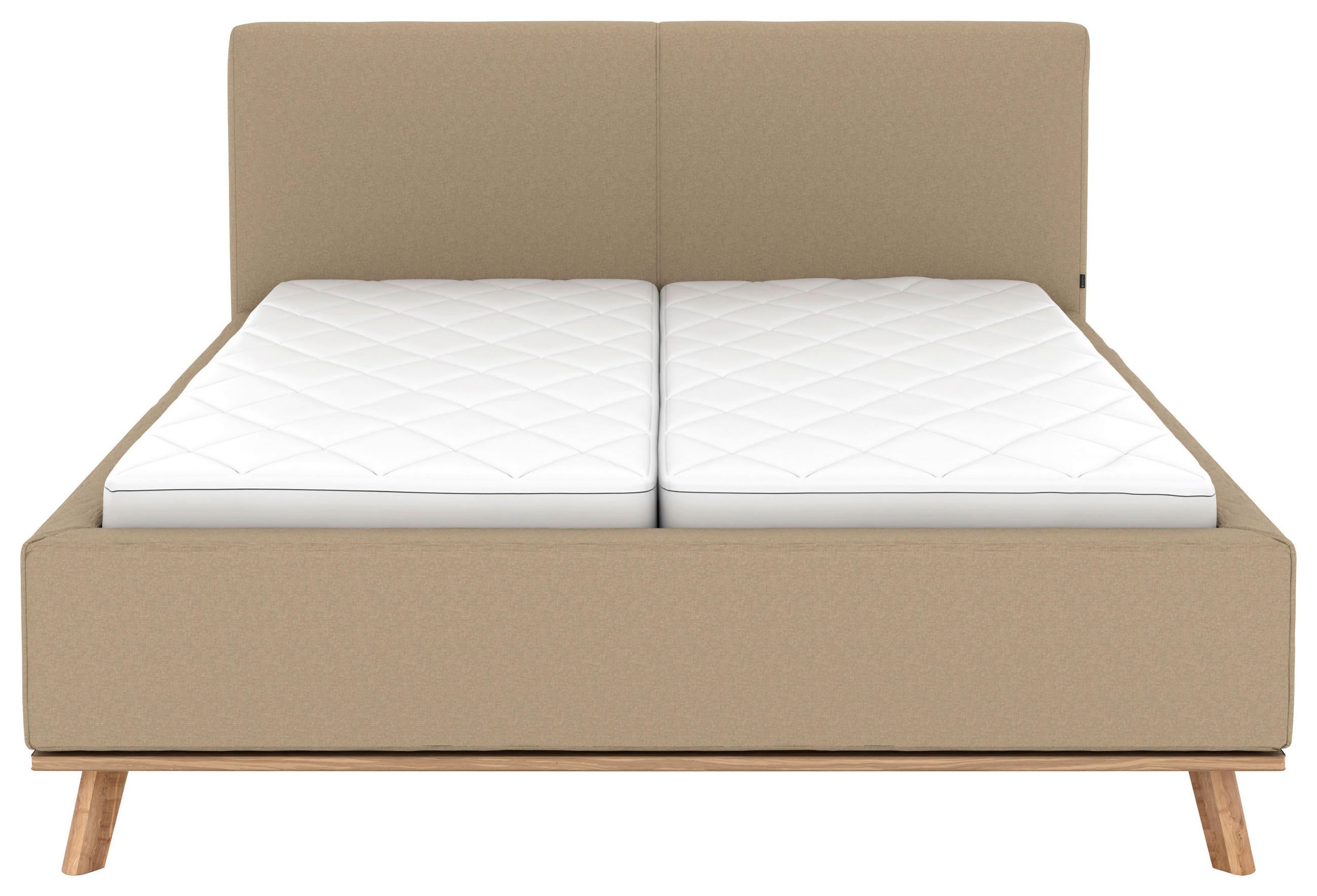 Thumbnail - Musterring Polsterbett, Beige, Textil, Birke, Buche,Esche, massiv, H3, Höhe ca. 20 cm, 180x200 cm, Reach, atmungsaktiv,i...