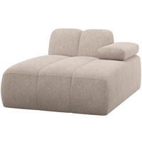 SOFAELEMENT Mojo Sandfarben Webstoff Armteilverstellung  - Sandfarben/Schwarz, MODERN, Kunststoff/Textil (124/74/162cm) - Livetastic