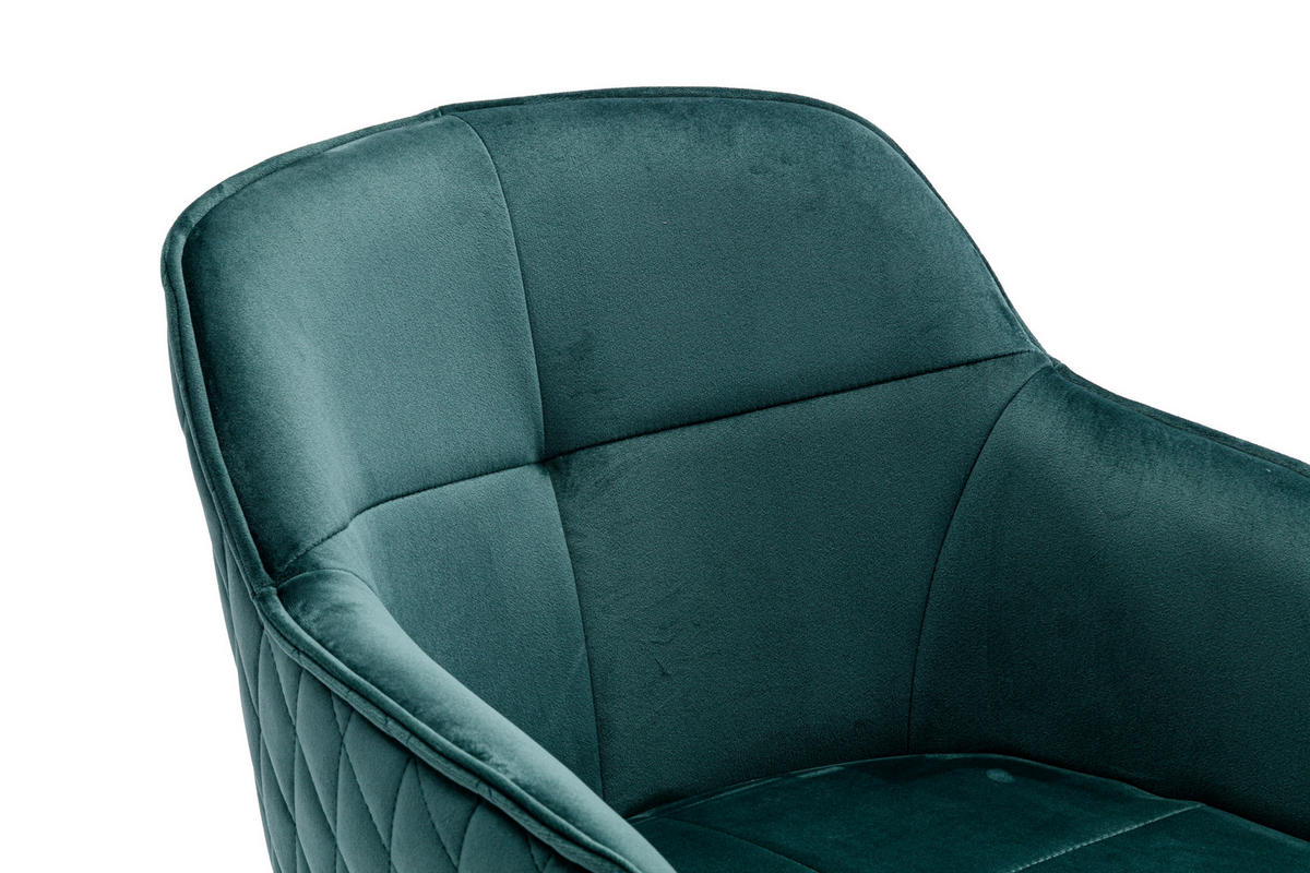 ŽIDLE S PODRUČKAMI, samet, zelená - černá/zelená, Moderní, kov/textil (59/82/62cm) - MID.YOU