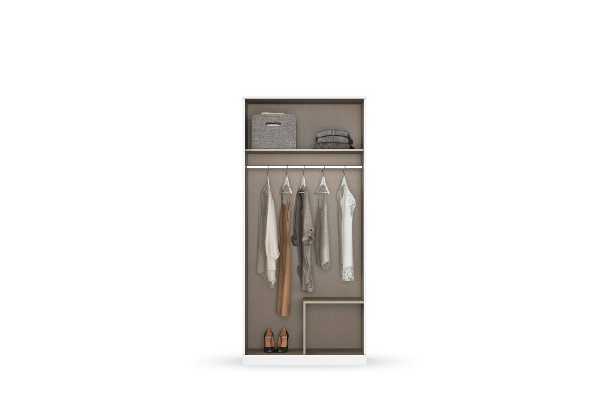 DREHTÜRENSCHRANK in Grau  - Grau, Modern, Holzwerkstoff (91/197/54cm) - Rauch Möbel