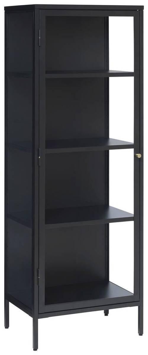VITRINE Schwarz  57/160/40 cm  - Goldfarben/Schwarz, Trend, Glas/Metall (57/160/40cm) - Xora