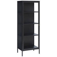 VITRINE in Schwarz  - Goldfarben/Schwarz, Trend, Glas/Metall (57/160/40cm) - Xora