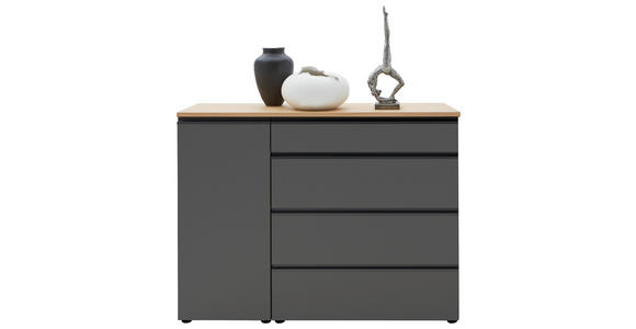 SIDEBOARD 135/102/41 cm  - Eichefarben/Schwarz, Design, Holz/Holzwerkstoff (135/102/41cm) - Dieter Knoll