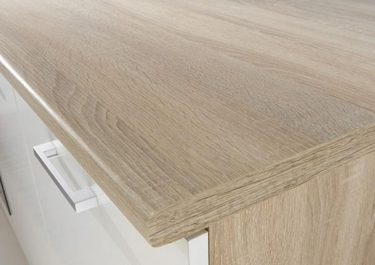 BLOK KUHINJA BEZ APARATA  bela, sonoma hrast  - sonoma hrast/bela, Moderno, pločasti materijal (270/195/60cm) - Xora