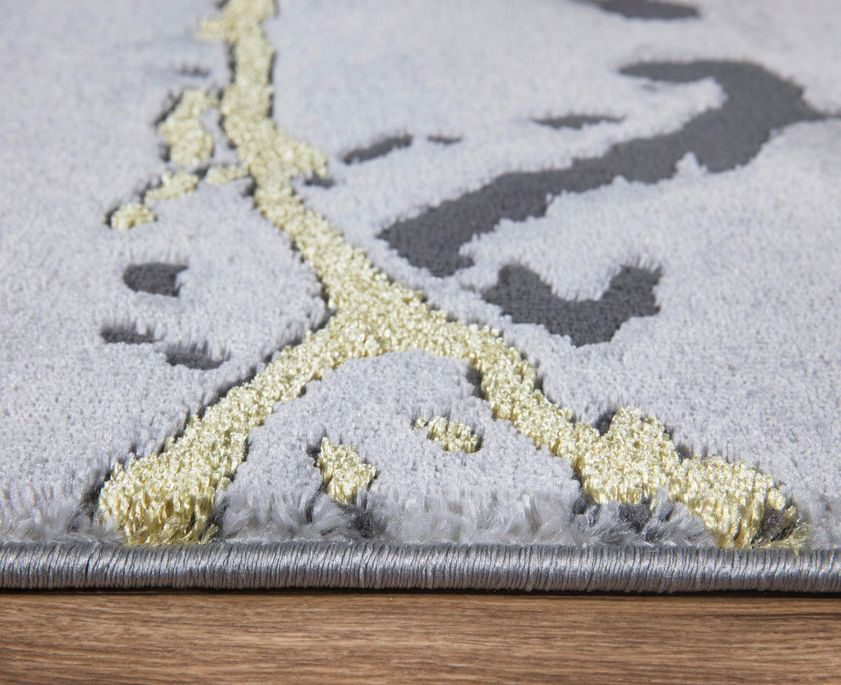 LÄUFER 80/300 cm Saphira  - Dunkelgrau/Goldfarben, LIFESTYLE, Textil (80/300cm) - Novel