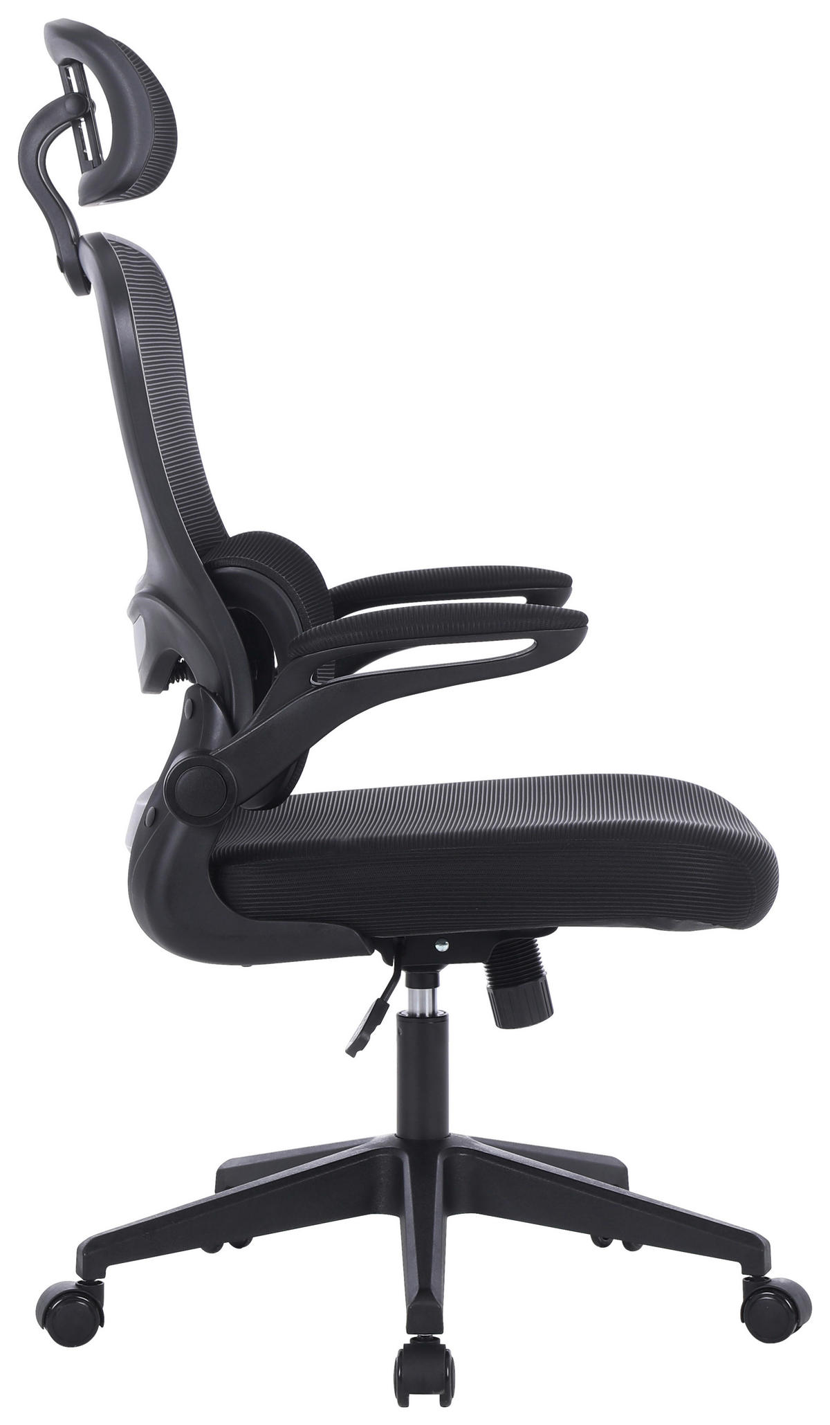 KANCELARIJSKA STOLICA  crna   - crna, Konvencionalno, metal/tekstil (63,5/116-126/66cm) - Carryhome
