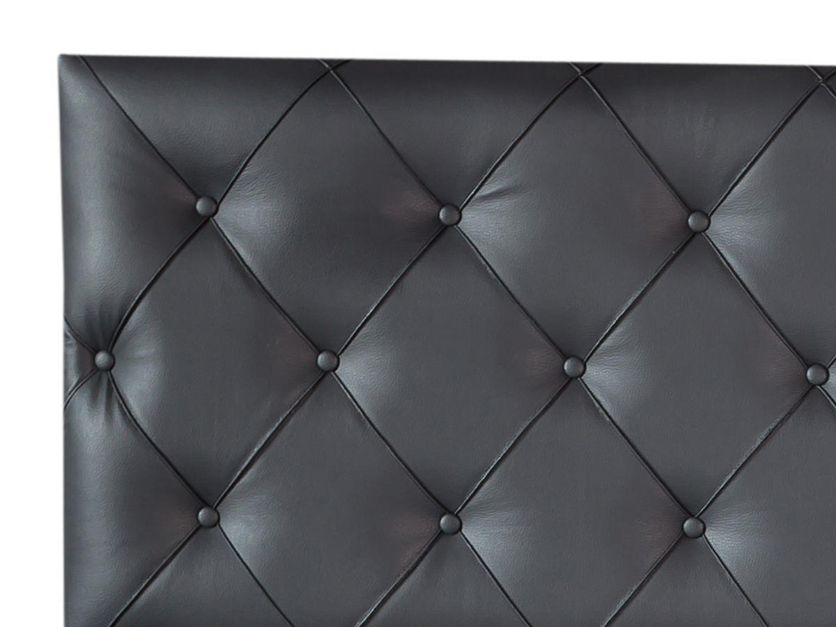 BOXSPRINGBETT 180/200 cm  in Anthrazit  - Anthrazit/Silberfarben, KONVENTIONELL, Textil/Metall (180/200cm) - MID.YOU