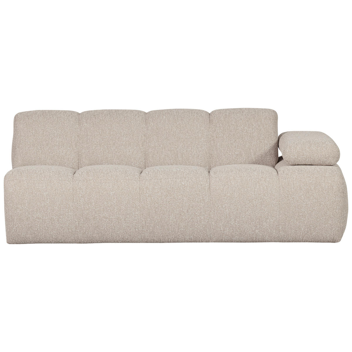 SOFAELEMENT Mojo in Bouclé Beige  - Beige/Schwarz, MODERN, Kunststoff/Textil (204/74/97cm) - Livetastic