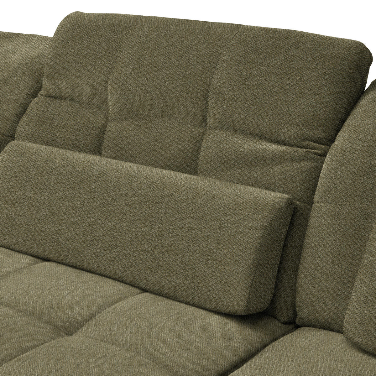 ECKSOFA  in Flachgewebe Grün  341/204 cm  - Schwarz/Grün, Design, Textil/Metall (341/204cm) - Xora