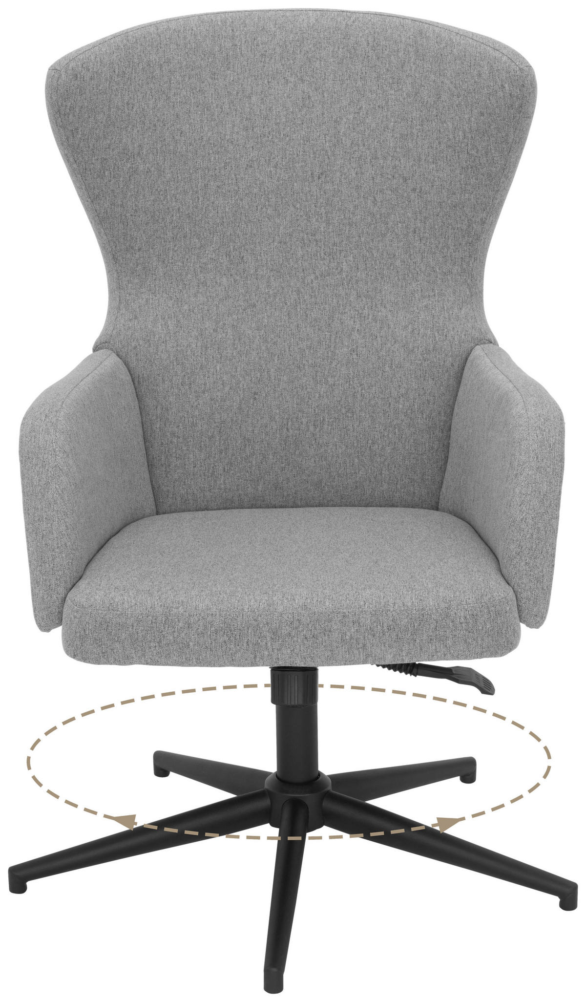 RELAXSESSEL Flachgewebe Hocker    - Schwarz/Grau, Design, Kunststoff/Textil (62/99/71cm) - MID.YOU