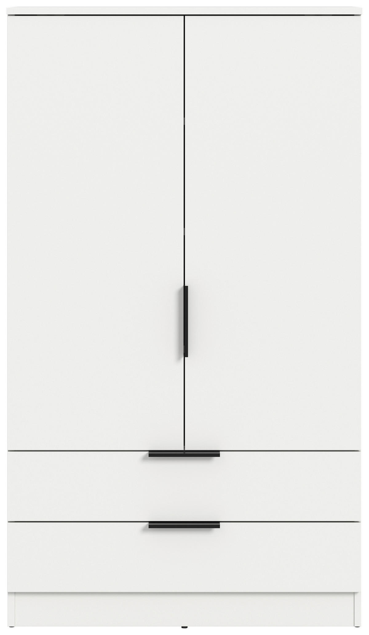 DREHTÜRENSCHRANK 80/140/37 cm,  in Weiß, 2-türig  - Schwarz/Weiß, MODERN, Holzwerkstoff/Kunststoff (80/140/37cm) - MID.YOU