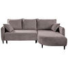ECKSOFA in Struktur Taupe  - Taupe/Schwarz, Design, Holz/Textil (244/165cm) - MID.YOU