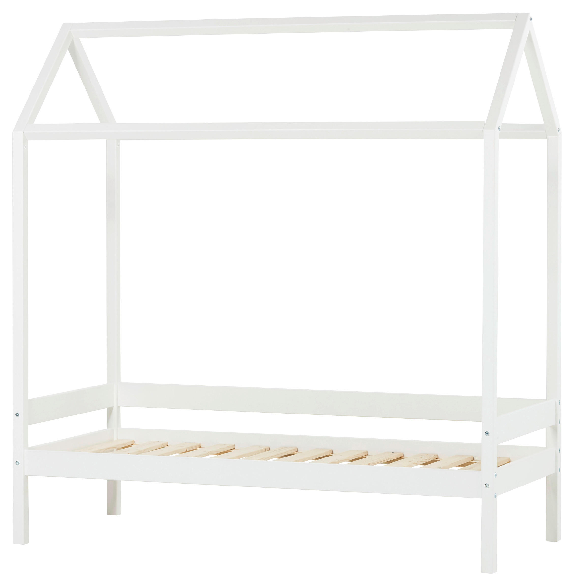 HAUSBETT Rollrost 70/160 cm  in Weiß  - Naturfarben/Weiß, MODERN, Holz (70/160cm) - MID.YOU