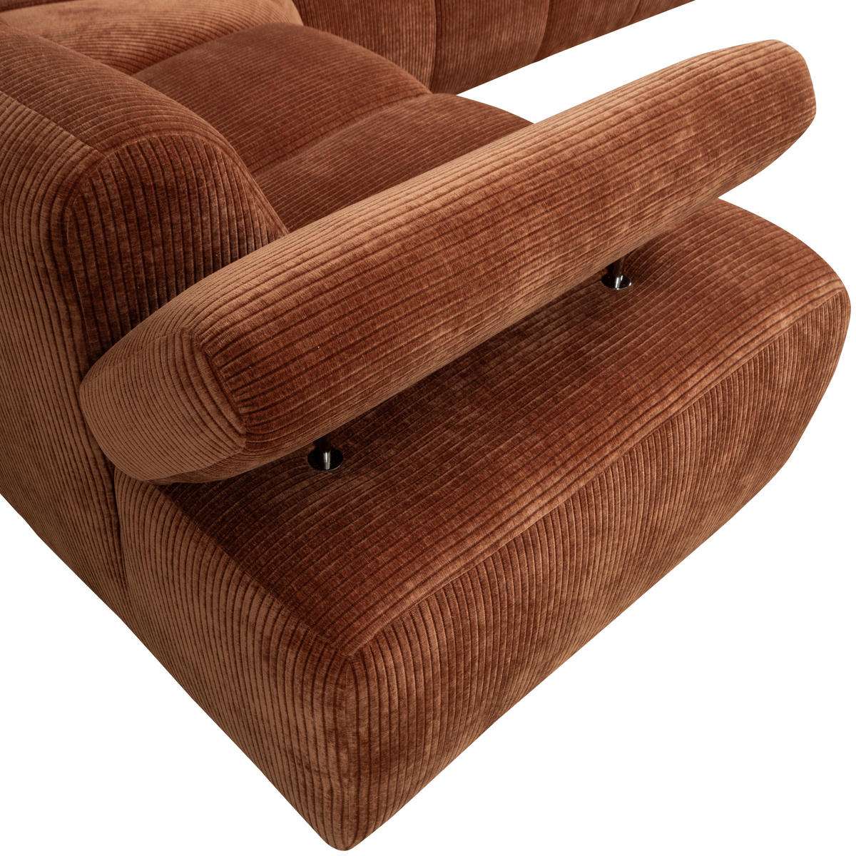 ECKSOFA Mojo Rostfarben gerippt  - Rostfarben, Design, Textil (230/310cm) - Livetastic