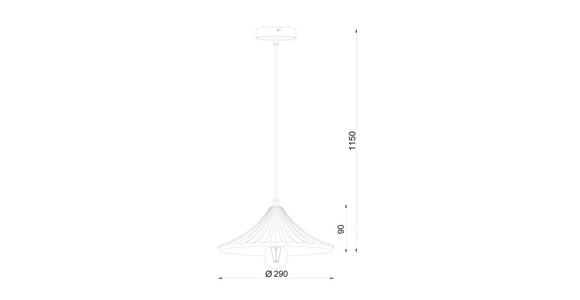 HÄNGELEUCHTE 29/115 cm  - Klar, Trend, Glas/Metall (29/115cm) - Novel