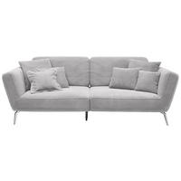 3-SITZER-SOFA Cord Hellgrau  - Chromfarben/Hellgrau, KONVENTIONELL, Kunststoff/Textil (260/90/125cm) - SetOne by Musterring