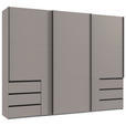 SCHWEBETÜRENSCHRANK  in Sahara  - Schwarz/Sahara, KONVENTIONELL, Holzwerkstoff/Metall (300/236/65cm) - Hom`in