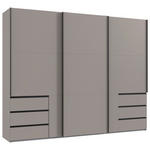 SCHWEBETÜRENSCHRANK  in Sahara  - Schwarz/Sahara, KONVENTIONELL, Holzwerkstoff/Metall (300/236/65cm) - Hom`in