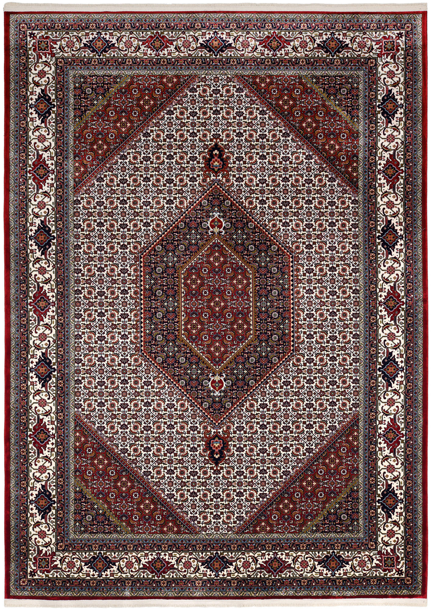 WEBTEPPICH 67/130 cm Mithras Bidjar Creme, Rot  - Rot/Creme, LIFESTYLE, Textil (67/130cm) - Novel