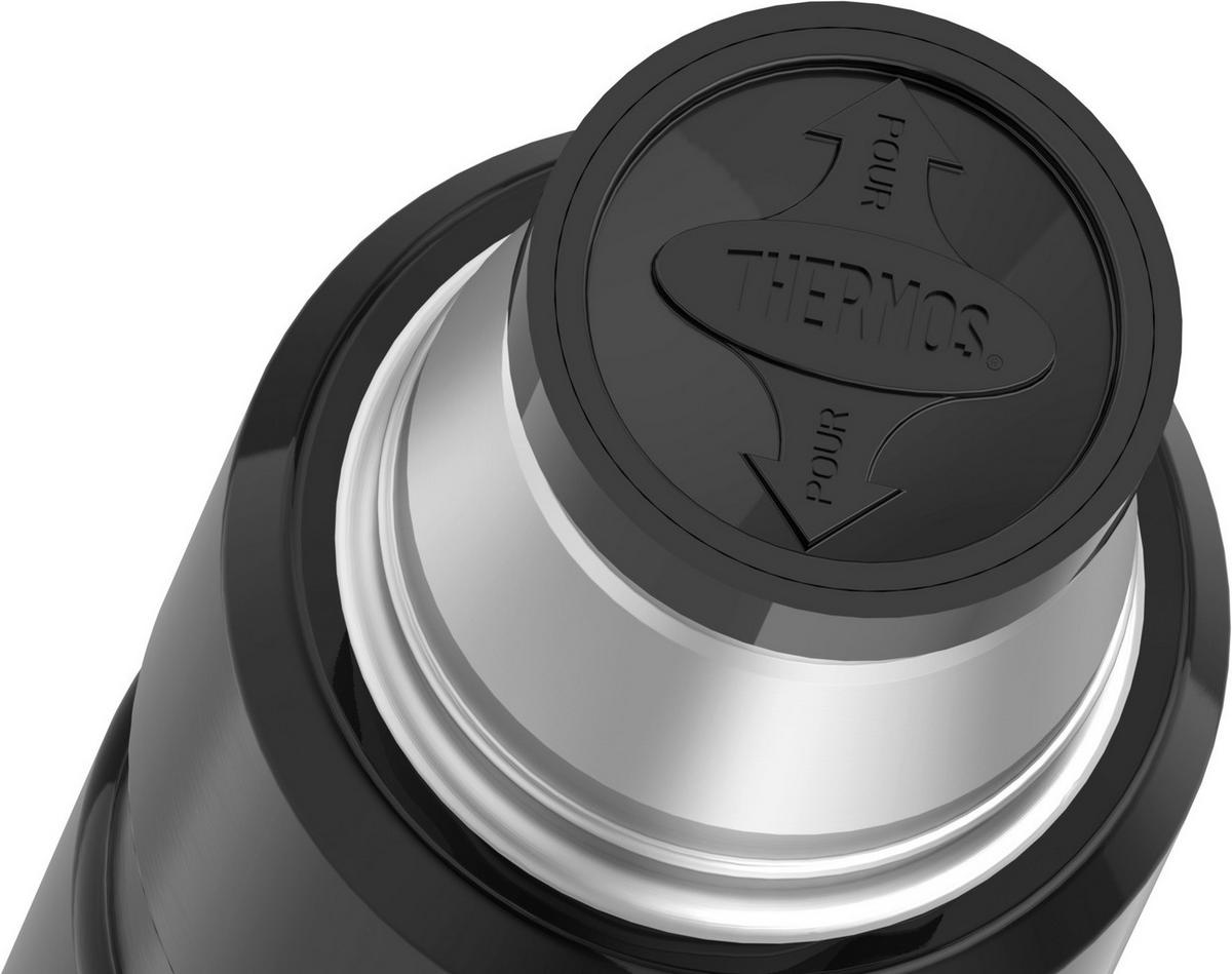 ISOLIERFLASCHE STAINLESS KING 0,47 L  - Schwarz Hochglanz, Metall (0,47l) - Thermos