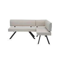 ECKBANK 182/85 cm Taupe   - Taupe/Schwarz, MODERN, Textil/Metall (182/85cm) - MID.YOU
