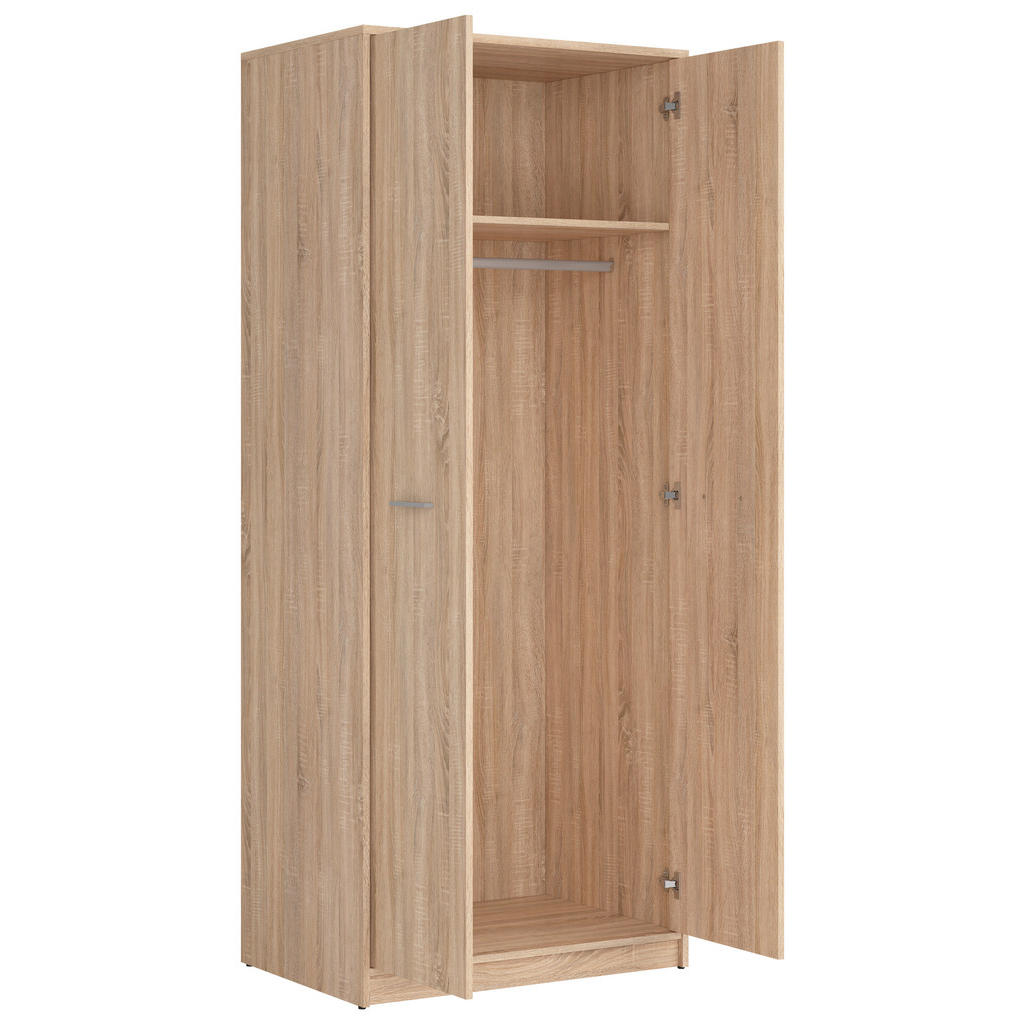 Thumbnail - Mid.you Drehtürenschrank, Sonoma Eiche, Kunststoff, 1 Fächer, 80x197x54.5 cm, FSC Mix, Schlafzimmer, Kleiderschränke, Dr...