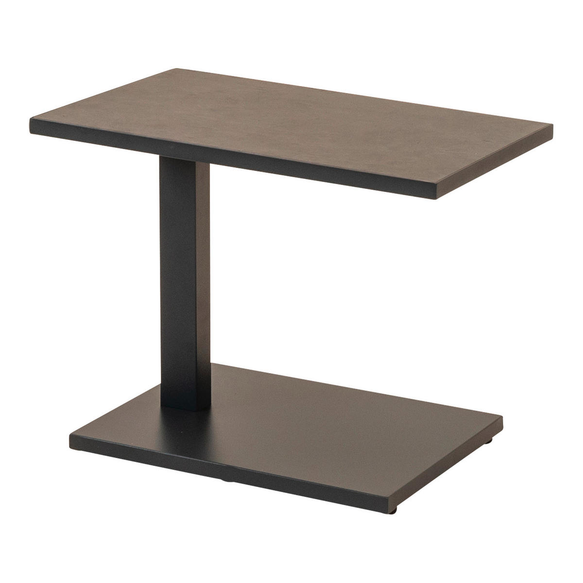 ZAHRADNÍ STOLEK, kov, keramika, 60/40/46,5-64,5 cm - antracitová/barvy břidlice, Moderní, kov/keramika (60/40/46,5-64,5cm) - Ambia Garden