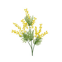 DEKOZWEIG - Gelb/Grün, LIFESTYLE, Kunststoff (23/7,00/67,00cm)