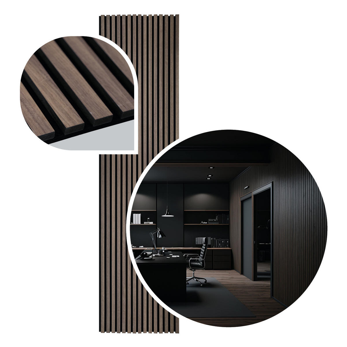 AKUSTIKPANEEL Echtholz 40/150/2,1 cm  - Eiche dunkel, Basics, Holzwerkstoff (40/150/2,1cm)