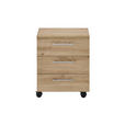 ROLLCONTAINER 40/56/39 cm  - Silberfarben/Eiche Artisan, MODERN, Holzwerkstoff/Kunststoff (40/56/39cm) - Carryhome