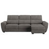 ECKSOFA Graubraun Mikrofaser  - Graubraun/Schwarz, KONVENTIONELL, Kunststoff/Textil (285/177cm) - Carryhome