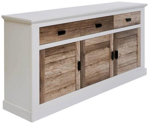 SIDEBOARD Hampton  in 158/81,3/40 cm  - Eichefarben/Schwarz, KONVENTIONELL, Holzwerkstoff/Metall (158/81,3/40cm)