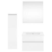 BADEZIMMER 92,2 cm  - Weiss Hochglanz/Weiss, Konventionell, Holzwerkstoff (92,2cm) - Puris