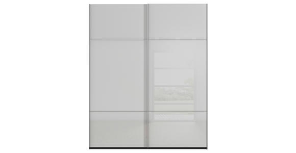 SCHWEBETÜRENSCHRANK 162/223/68 cm 2-türig Grau, Schwarz - Alufarben/Schwarz, KONVENTIONELL, Glas/Holzwerkstoff (162/223/68cm) - Novel