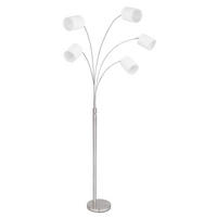 STOJACÍ LAMPA, 204 cm - pískové barvy/barvy niklu, Lifestyle, kov/textil (204cm) - Novel