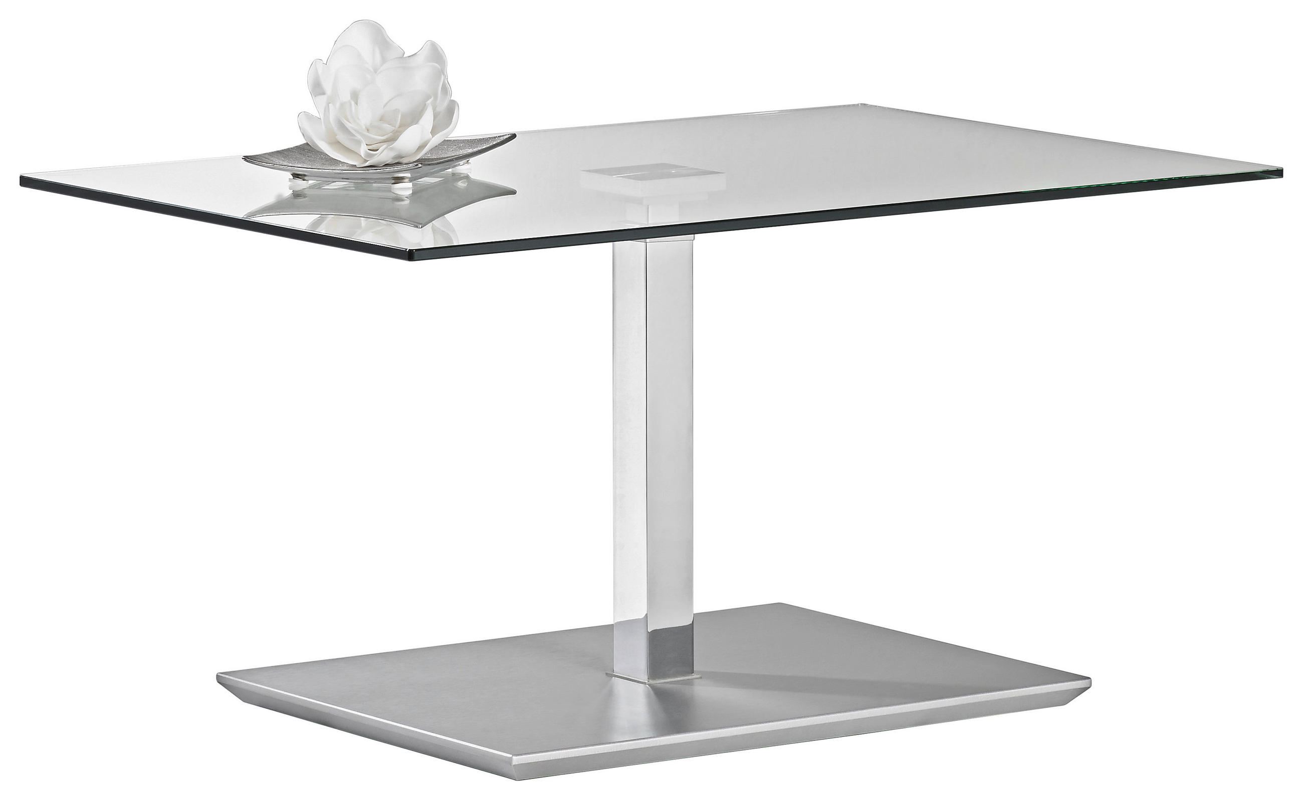 COUCHTISCH ESG, Klarglas 90/60/44 cm rechteckig Chromfarben  - Chromfarben, Design, Glas/Holzwerkstoff (90/60/44cm) - Venda