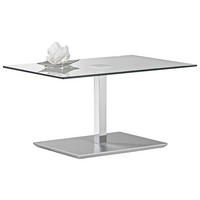COUCHTISCH ESG, Klarglas 90/60/44 cm rechteckig Chromfarben  - Chromfarben, Design, Glas/Holzwerkstoff (90/60/44cm) - Venda
