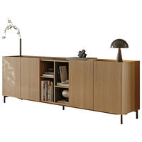 SIDEBOARD Braun, Eichefarben  243,8/81,9/47,5 cm  - Eichefarben/Schwarz, Natur, Naturmaterialien/Holz (243,8/81,9/47,5cm) - Walden