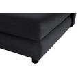 SCHLAFSOFA Taras  mit Stoffauswahl Webstoff Dunkelgrau  - Dunkelgrau/Schwarz, Design, Kunststoff/Textil (197/77/81cm) - Xora