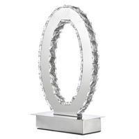 LED-TISCHLEUCHTE 20/27 cm  - Chromfarben, Design, Glas/Metall (20/27cm)