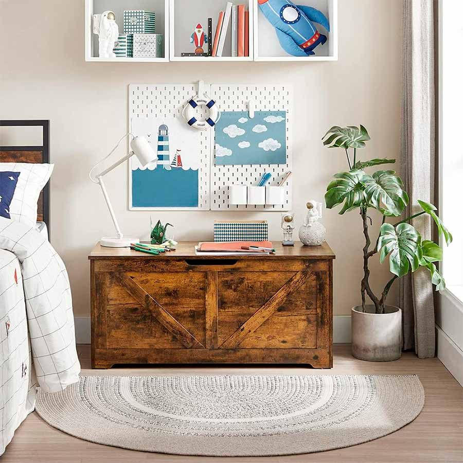 TRUHE in 100/46/40 cm - Braun, Trend, Holzwerkstoff (100/46/40cm) - Boxxx