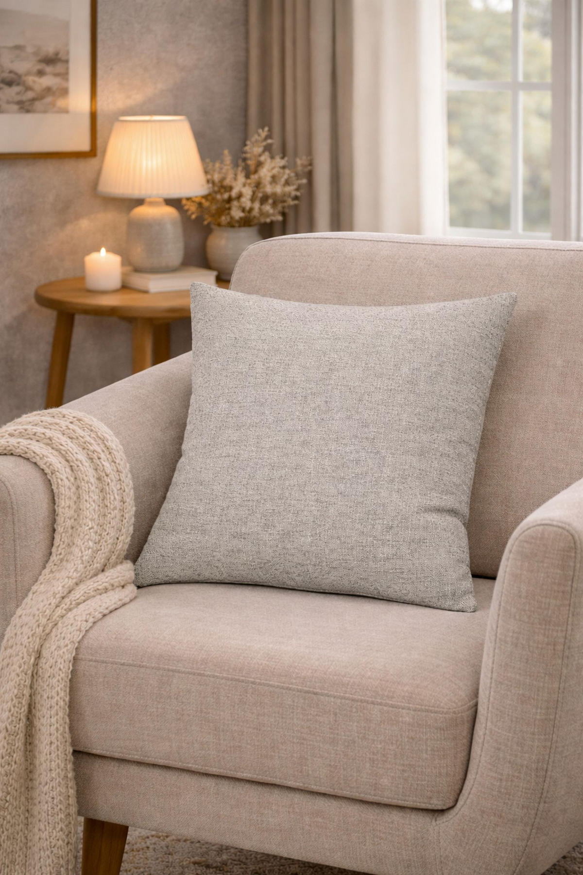 ZIERKISSEN  40/40 cm   - Grau, Basics, Textil (40/40cm)