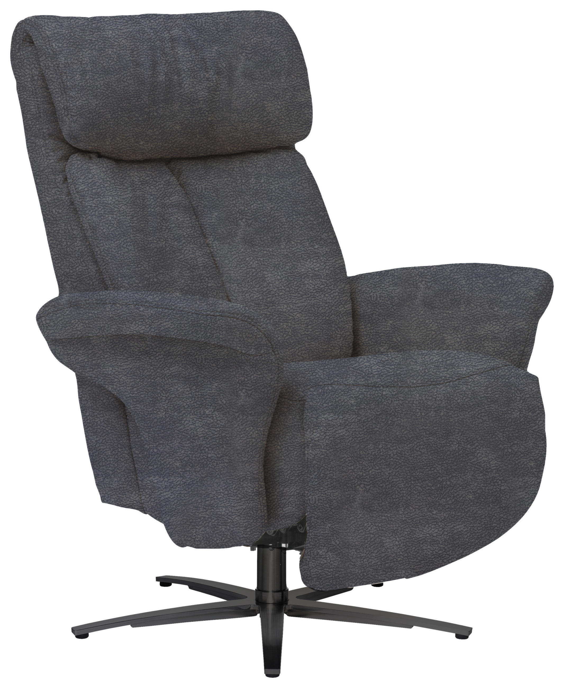 RELAXSESSEL in Textil Blau  - Blau/Anthrazit, Design, Textil/Metall (86/109/90cm) - Himolla