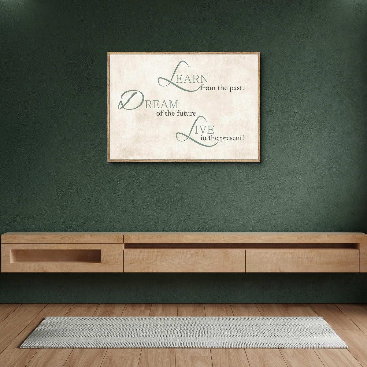 ART PRINT 70/50 cm  - culoare lemn stejar/multicolor, Lifestyle, material pe bază de lemn (70/50cm) - Monee