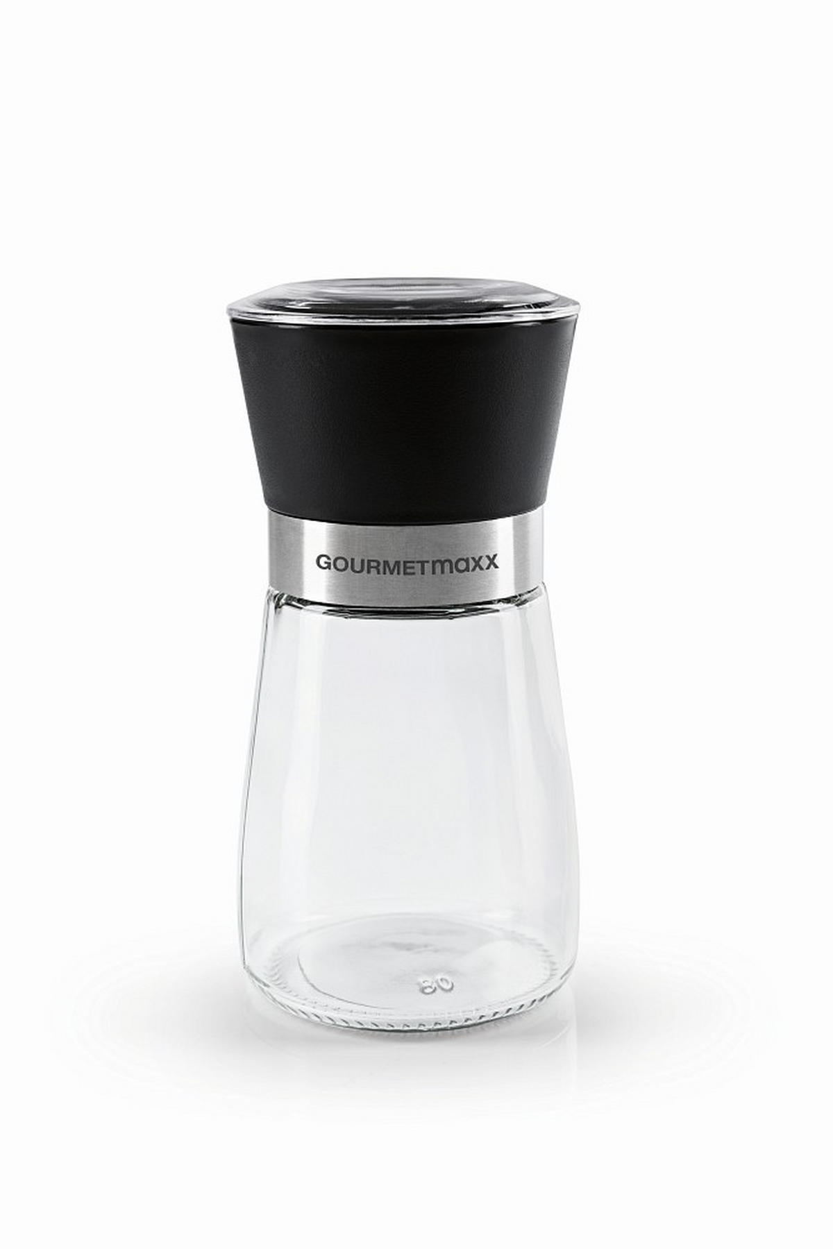SALZ- UND PFEFFERMÜHLE GOURMETmaxx  - Schwarz, Basics, Glas/Keramik (6,5/13cm) - GOURMETMAXX