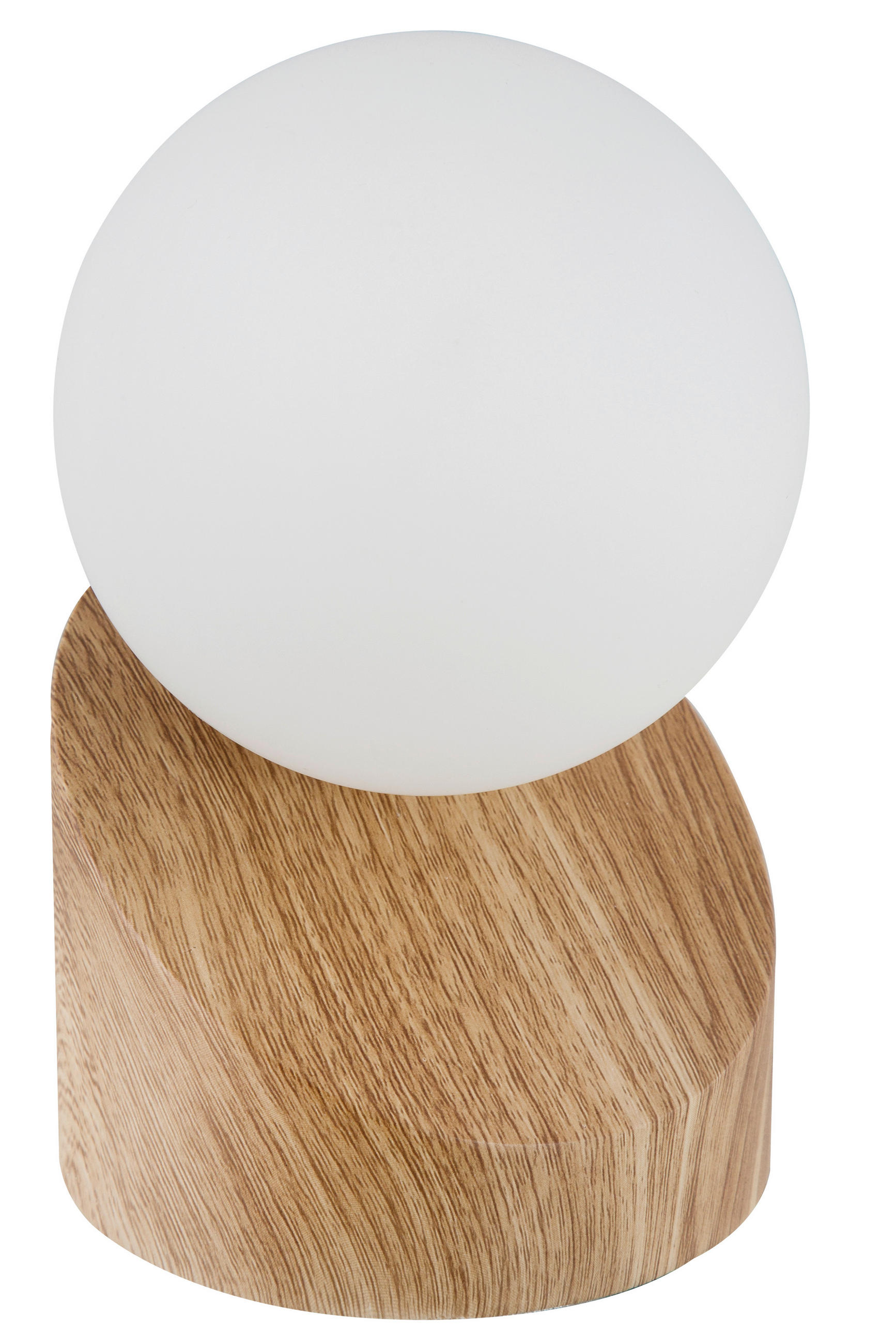 LED-TISCHLEUCHTE Alisa 10/16 cm   - Eichefarben/Weiß, Basics, Glas/Metall (10/16cm) - Novel