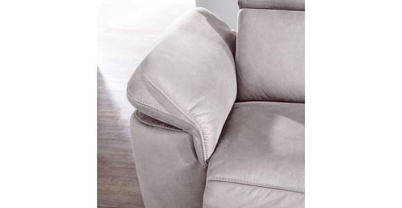 ECKSOFA in Flachgewebe Hellgrau  - Beige/Hellgrau, Design, Textil/Metall (271/242cm) - Cantus