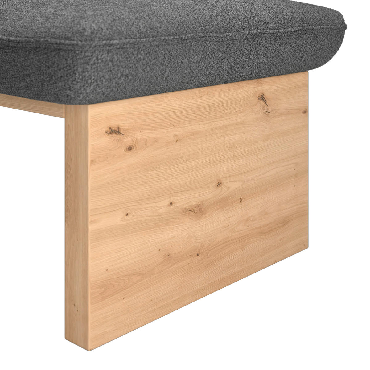 ECKBANK 170/192 cm Webstoff Anthrazit Eiche Sperrholz   - Eichefarben/Anthrazit, KONVENTIONELL, Holz/Textil (170/192cm) - Livetastic
